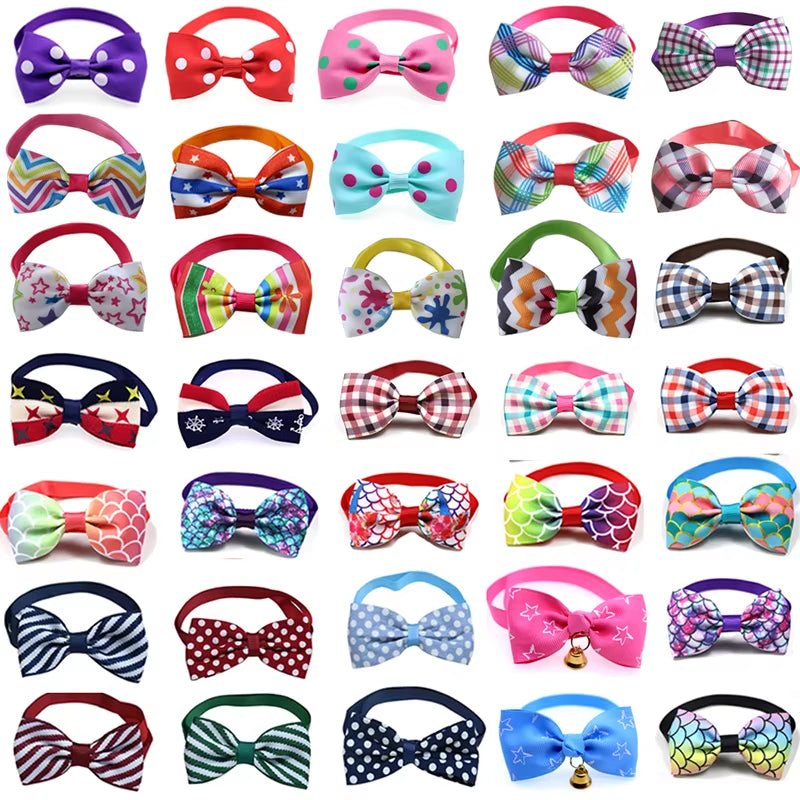 20Pcs Dog Acccessories Dog Bow Tie Bulk Dog Collar Bow Dog Bowtie Small Dog Cat Pet Supplies Dog Fashion Accessoreis Bow