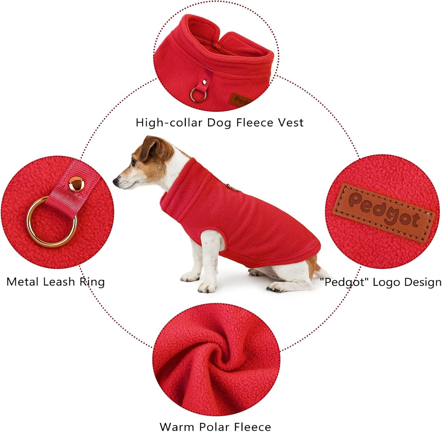 3 Pack Winter Dog Clothes Set Dog Hoodies with Pocket Dog Dog Fleece Vest Pullover Dog Coat Cozy Dog Outfit for Dogs and Cats, Large