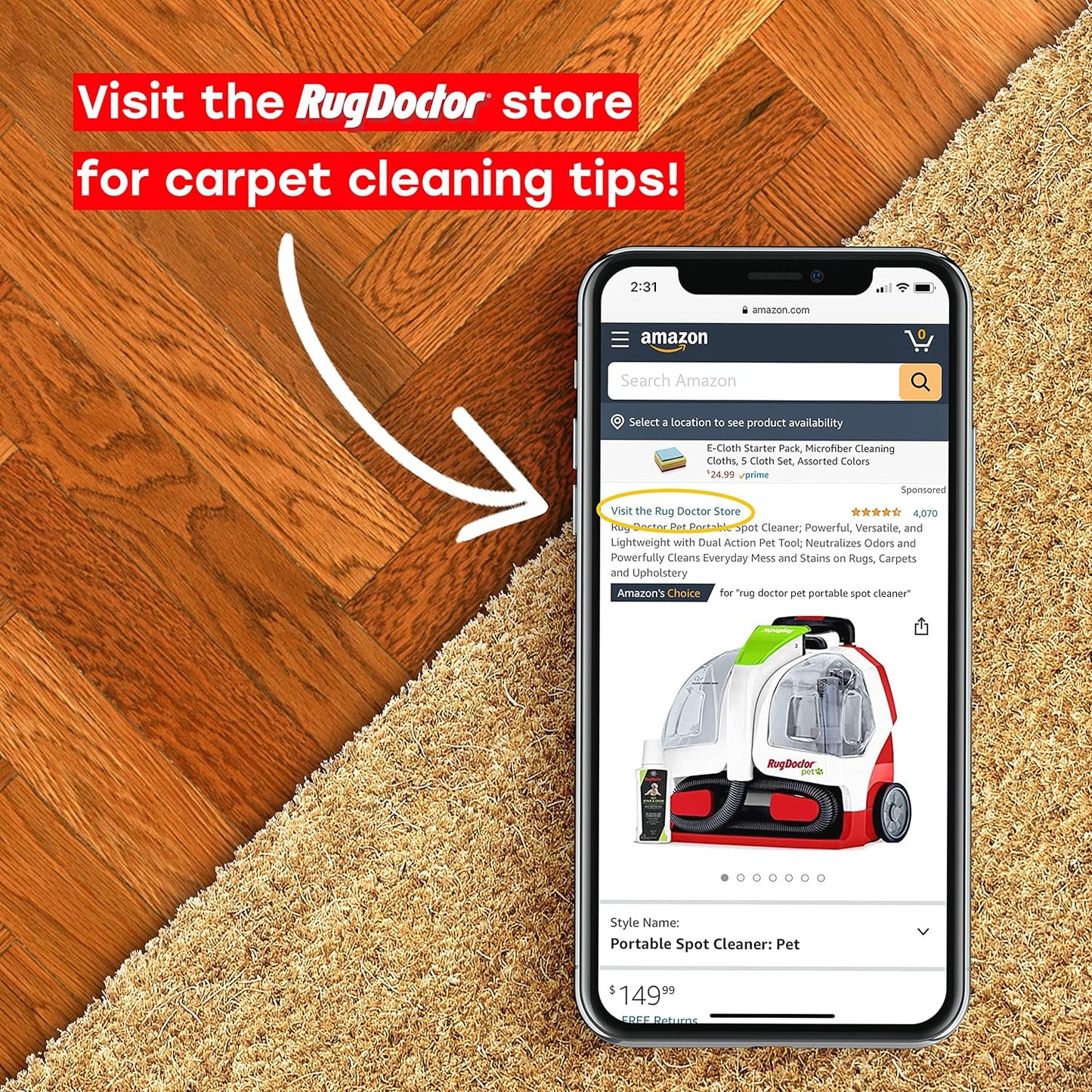 Pet Carpet Cleaner Formula for Stains & Odors, 64 Oz., Professional Grade Pro-Enzymatic Cleaning Solution, Blue Wave Scent, Compatible with All Deep Carpet Cleaning Machines Red