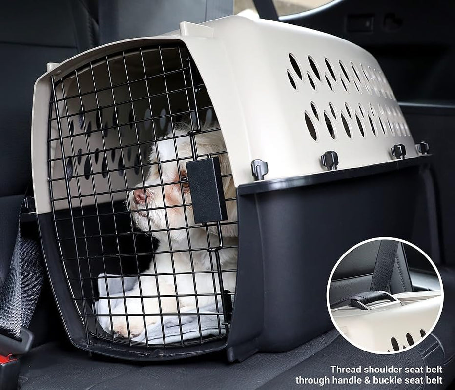 Dog Transport Boxes for Small Dog, Pet Crates for Travel, Dog Kennel 19 Inch Portable Dog Crate for Cats