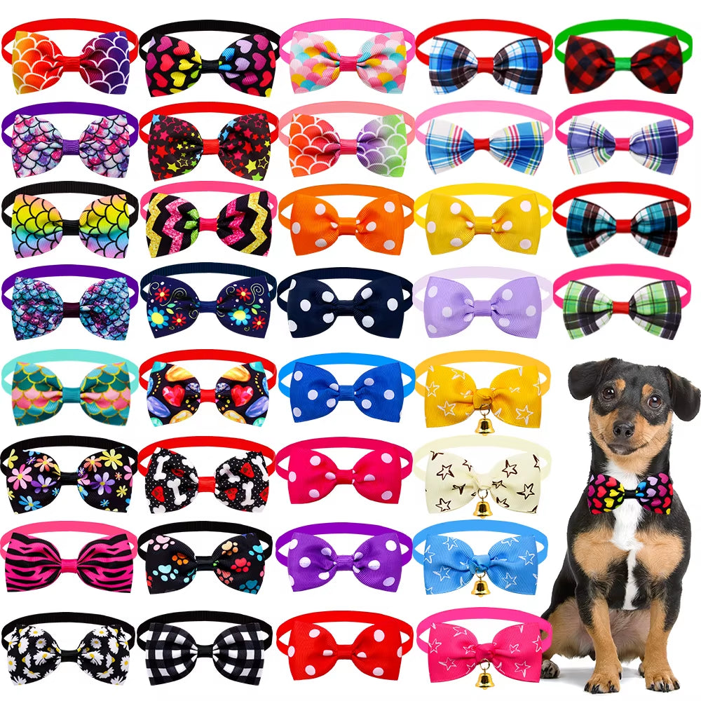 20Pcs Dog Acccessories Dog Bow Tie Bulk Dog Collar Bow Dog Bowtie Small Dog Cat Pet Supplies Dog Fashion Accessoreis Bow
