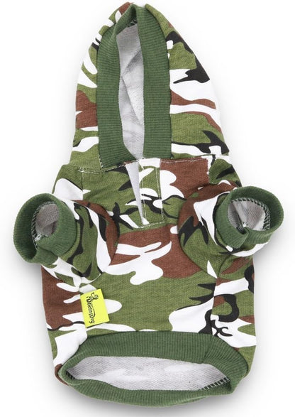 Dog Camo Hoodie Clothes for Dogs Boy Shirts Pet T Shirt for Small Dogs, Small, Green