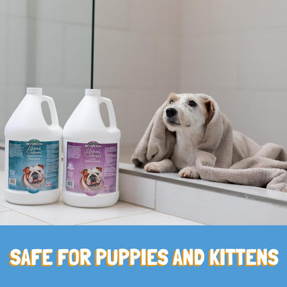 Oatmeal Dog Shampoo-For Allergies and Itching, Cruelty-Free, Dog Bathing Supplies, Puppy Shampoo for Sensitive Skin, Made in USA, Anti-Itch Dog Products-2.5 Gallons