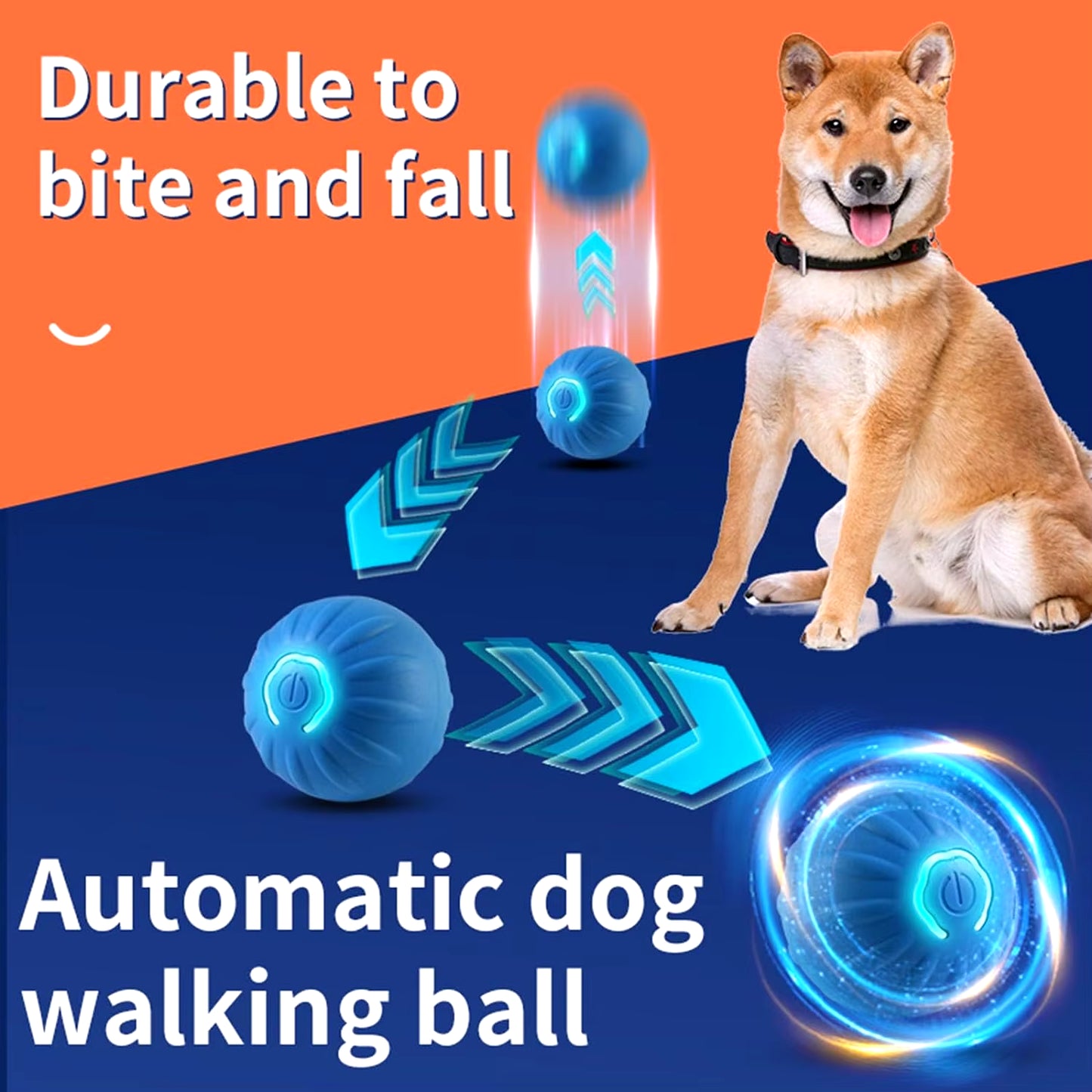 Dog Ball,Automatic Bouncing Ball for Dogs, Puppy Essentials, Vibrating Dog Ball, Dog Birthday, Interactive Dog Toys
