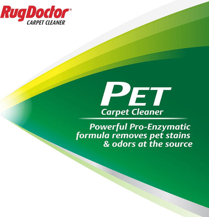 Pet Carpet Cleaner Formula for Stains & Odors, 64 Oz., Professional Grade Pro-Enzymatic Cleaning Solution, Blue Wave Scent, Compatible with All Deep Carpet Cleaning Machines Red