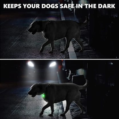 LED Dog Collar Light, 4Pcs Dog Lights for Night Walking Camping Clip-On LED Dog Tag Light for Dog Collar