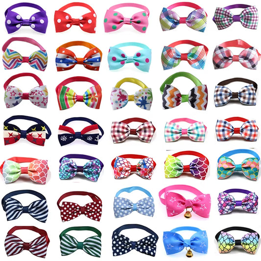 20Pcs Dog Acccessories Dog Bow Tie Bulk Dog Collar Bow Dog Bowtie Small Dog Cat Pet Supplies Dog Fashion Accessoreis Bow