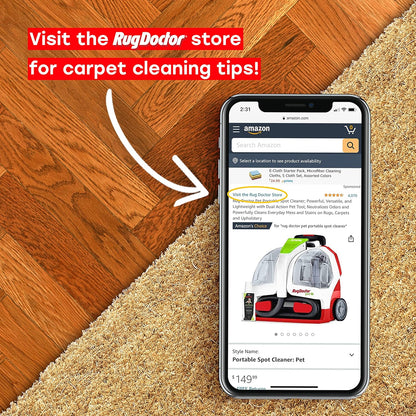 Pet Carpet Cleaner Formula for Stains & Odors, 64 Oz., Professional Grade Pro-Enzymatic Cleaning Solution, Blue Wave Scent, Compatible with All Deep Carpet Cleaning Machines Red