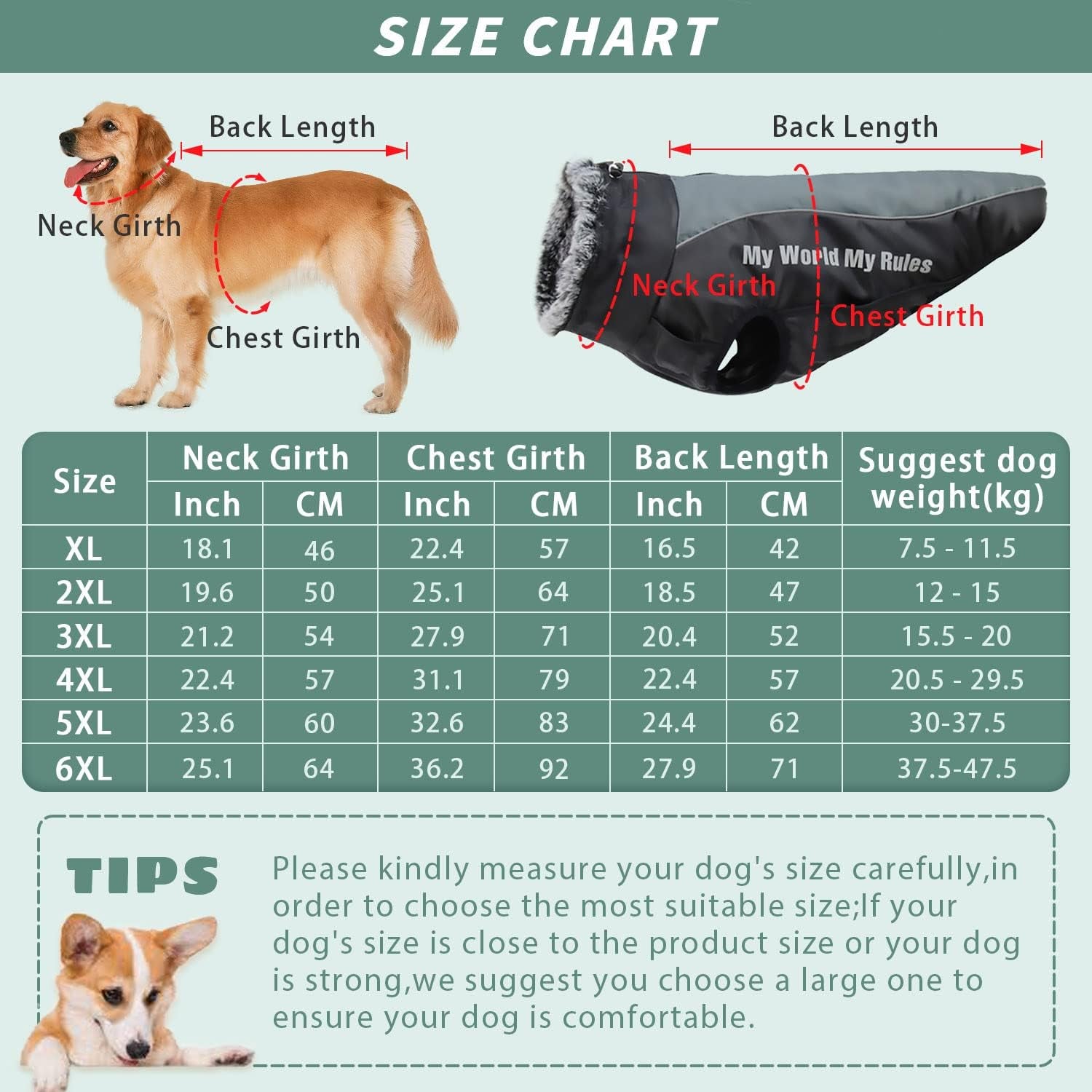 Dog Coats for Medium Dogs, Large Small Dogs Cold Weather Coats Winter Waterproof Warmest Dog Outdoor Snow Jacket with Built in Harness for Girls Boys Best Cozy Dog Apparel (Gray,4Xl)