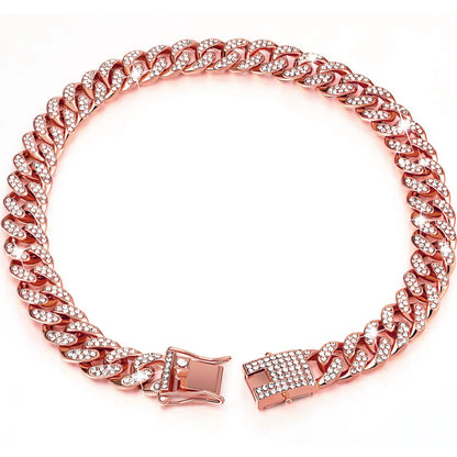 Golden Dog Collar Dog Necklace Hip Hop Style Dog Gift Golden Nice Necklace