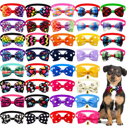 20Pcs Dog Acccessories Dog Bow Tie Bulk Dog Collar Bow Dog Bowtie Small Dog Cat Pet Supplies Dog Fashion Accessoreis Bow