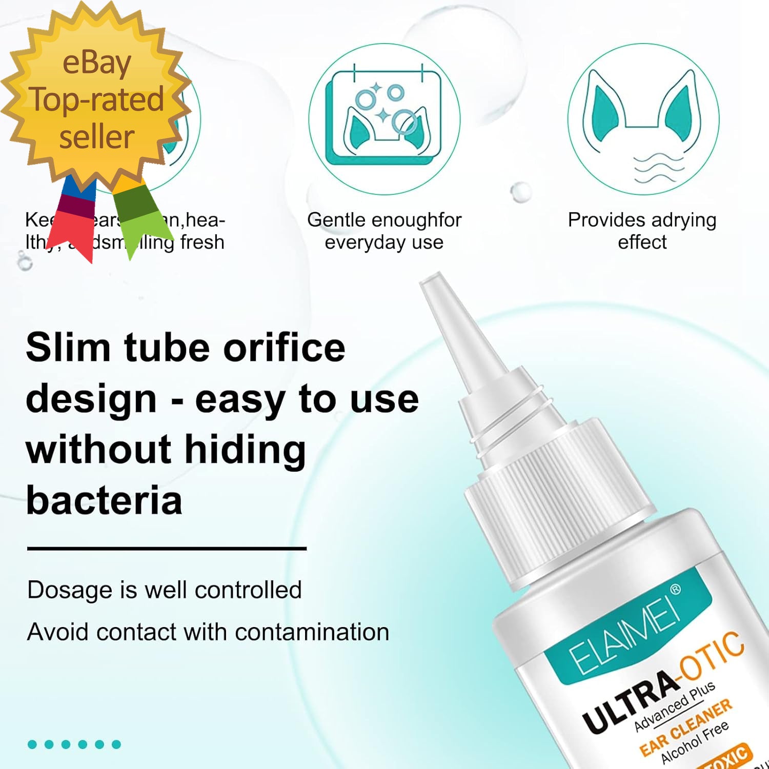 Dog Ear Cleaner Dog Cleaner for Ear Infection Treatment Dog Ear Drops