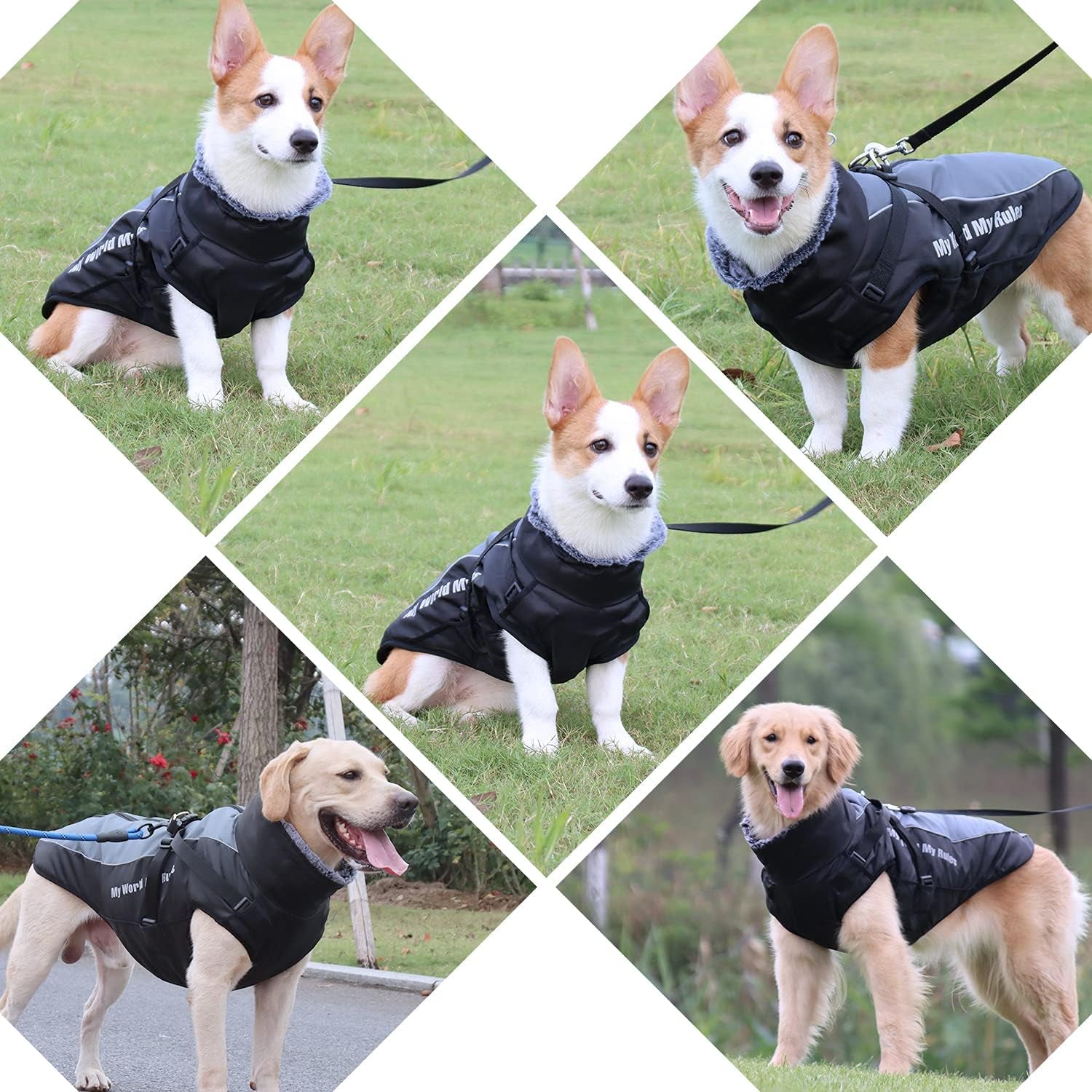 Dog Coats for Medium Dogs, Large Small Dogs Cold Weather Coats Winter Waterproof Warmest Dog Outdoor Snow Jacket with Built in Harness for Girls Boys Best Cozy Dog Apparel (Gray,4Xl)