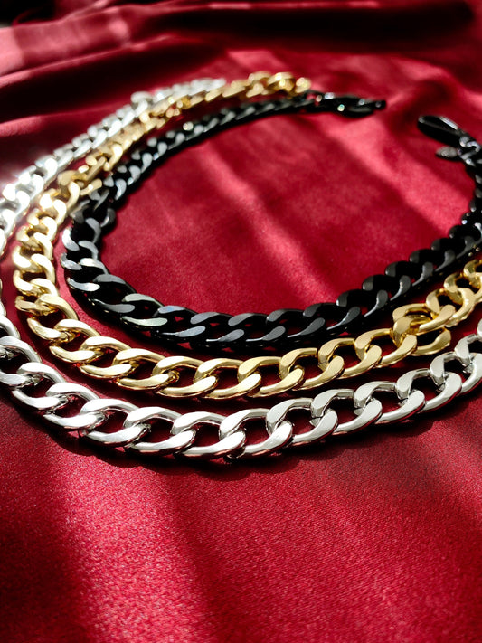 Cuban Link Dog Collar Necklace: Gold Silver Aluminum Chain Custom Pet Jewelry Accessory Gift